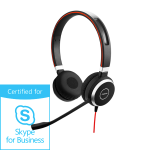 Jabra Evolve 40 duo UC słuchawka z mikrofonem do komputera i telefonu komórkowego (złącze USB-A / jack 3.5mm) 