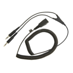 Jabra QD to 2x 3,5mm kabel spiralny 0,5-2m