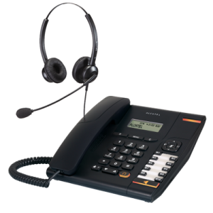 Telefon z słuchawką call center Alcatel Temporis 580 + Platora Basic-D