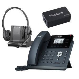 Yealink SIP-T40P + Plantronics Savi W720 + EHS36
