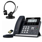 Telefon Yealink T43U z bezprzewodową słuchawką nagłowną Bluetooth PREMIUM na dwoje uszu