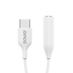 Savio AK-52 Adapter USB-C - Mini Jack 3,5 mm, Samsung