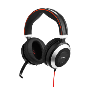 Jabra Evolve 80 DUO słuchawka z mikrofonem do PC i telefonu komórkowego (złącze USB-A / jack 3.5mm) 