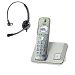 Telefon bezprzewodowy z słuchawką call center Panasonic KX-TGE210PDN + Platora Pro-M