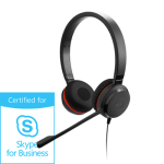 Jabra Evolve 30 II duo MS słuchawka z mikrofonem do komputera i telefonu komórkowego (złącze USB-A / jack 3.5mm) 