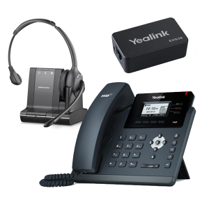 Yealink SIP-T40P + Plantronics Savi W710 + EHS36