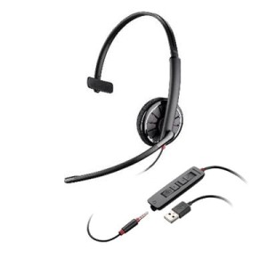 Plantronics Blackwire C315.1 USB słuchawka z mikrofonem do PC i telefonu komórkowego (złącze USB-A / jack 3.5mm)
