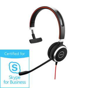Jabra Evolve 40 mono MS słuchawka z mikrofonem do komputera i telefonu komórkowego (złącze USB-A / jack 3.5mm) 