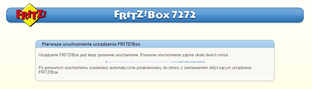 FRITZ!Box - pierwsze uruchomienie