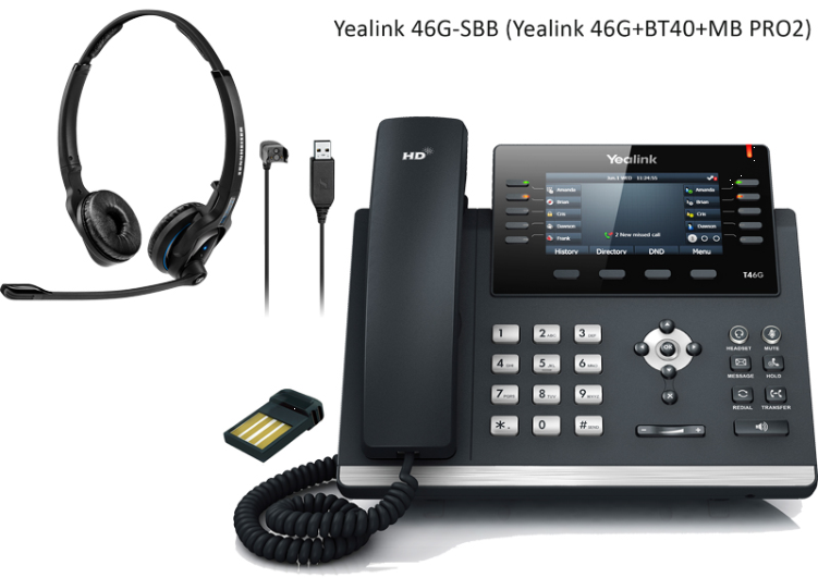 Yealink SIP-T46G + BT40 + Sennheiser MB PRO 2